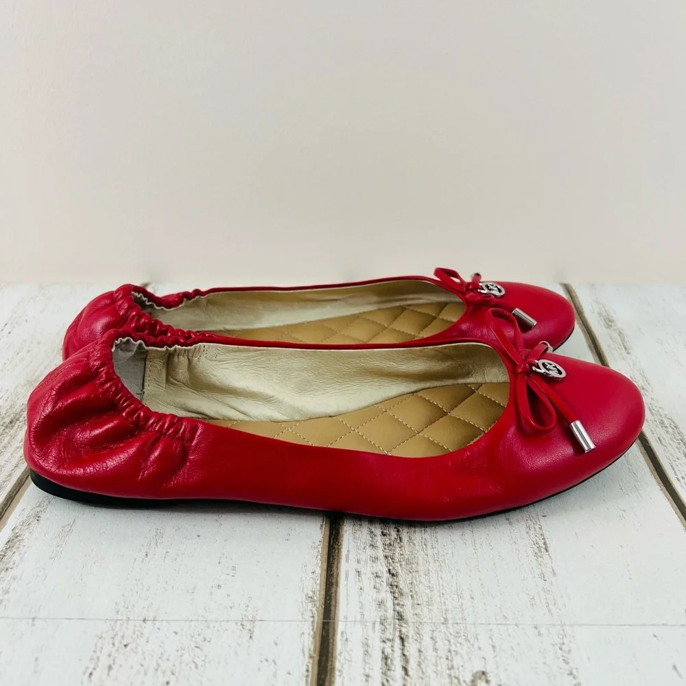 Michael Kors Red Ballet Flats Sz.8 - Picture 4 of 9